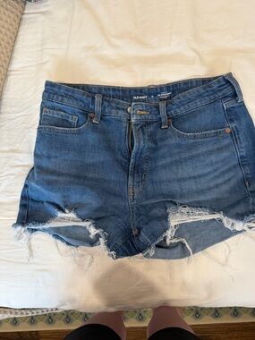 Old Navy Women's Blue Distressed Denim Shorts